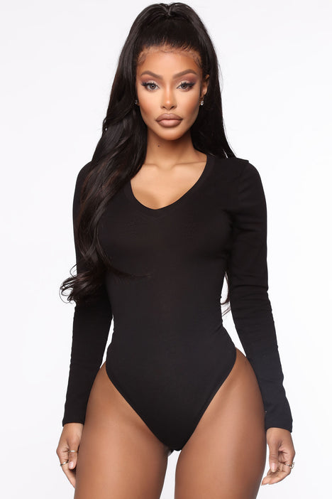 Voted Most Liked Bodysuit Black Fashion Nova Basic Tops