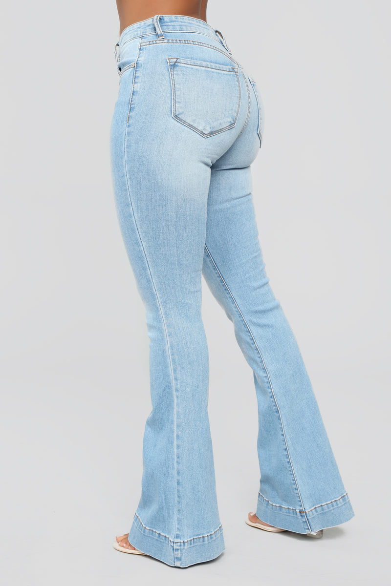 Push For It Flare Jeans - Light Blue Wash | Fashion Nova, Jeans ...