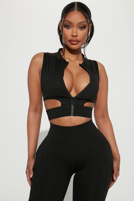 Health First Zip Up Top Black Fashion Nova Lounge Fashion Nova