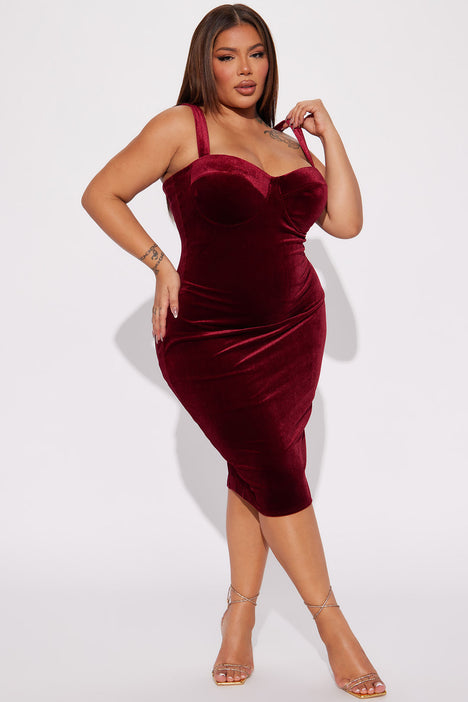 Burgundy fashion deals nova dress