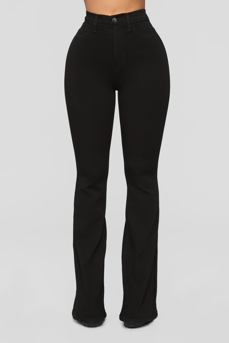 Fashion nova black flare jeans shop