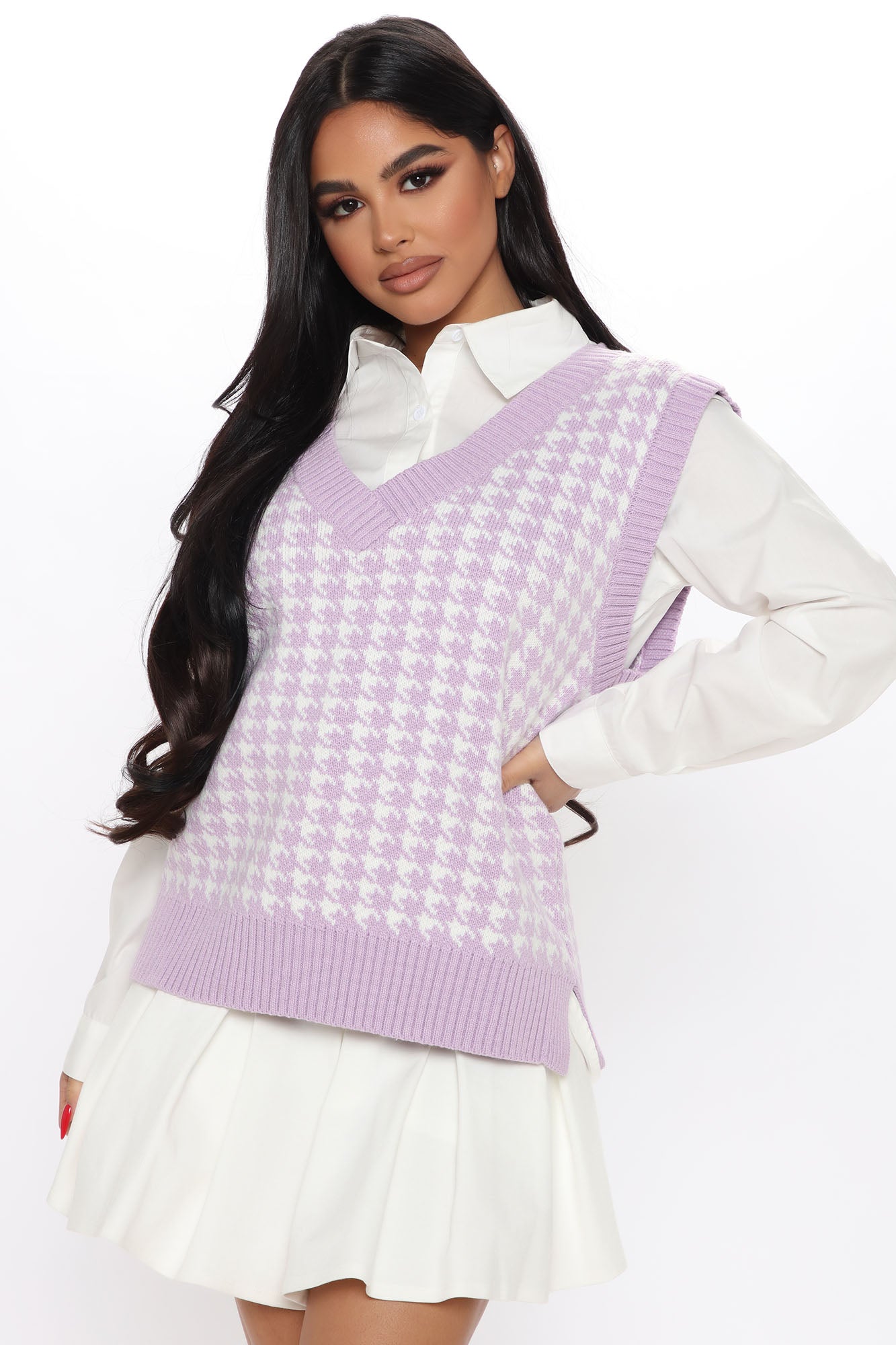 Purple sweater new arrivals vest