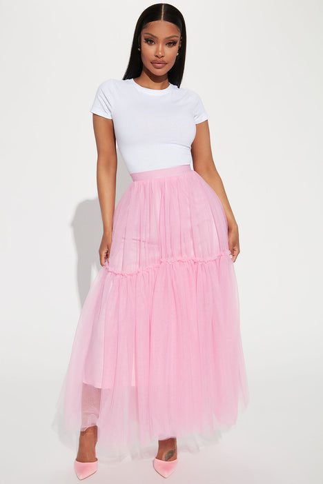 Debutante Tulle Maxi Skirt Pink Fashion Nova Skirts Fashion