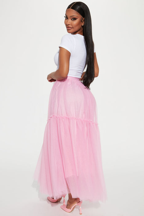 Fuchsia Tulle Maxi Skirt in 2023  Tulle maxi skirt, Tulle material, Maxi  skirt