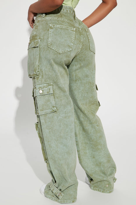 Fashion nova green cheap cargo pants