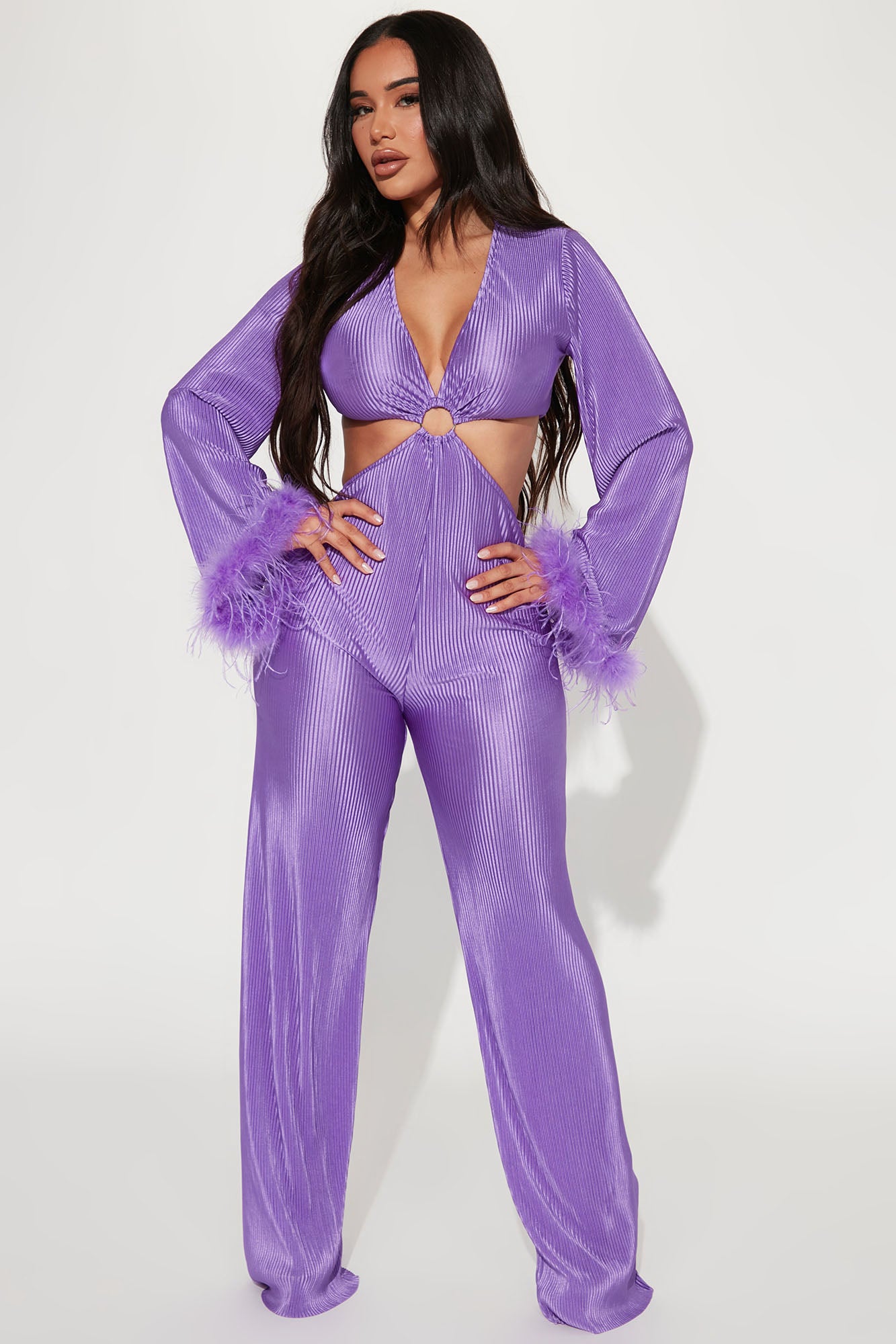 Purple jumpsuit fashion nova 2025
