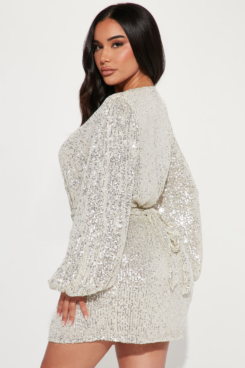 Adeline Sequin Mini Dress - Silver | Fashion Nova, Dresses | Fashion Nova