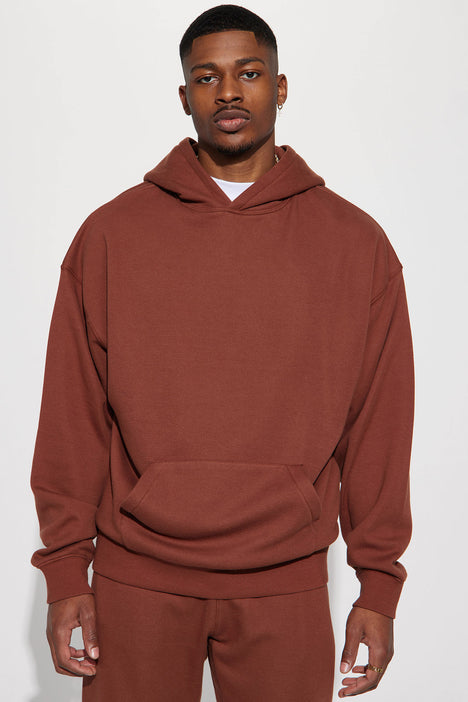 Tyson Oversized Heavyweight Hoodie Brown Fashion Nova Mens