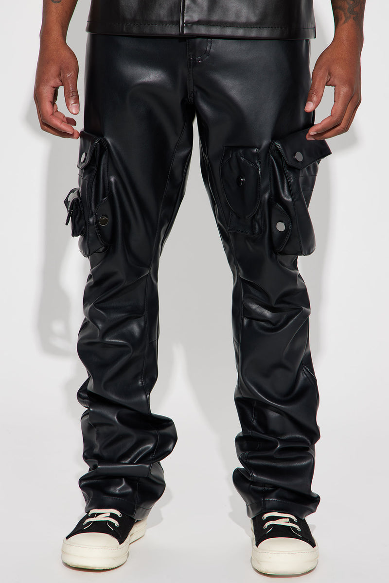 Hardest Faux Leather Cargo Pants - Black | Fashion Nova, Mens Pants ...