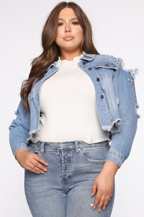 Fashion nova plus sales size jean jacket