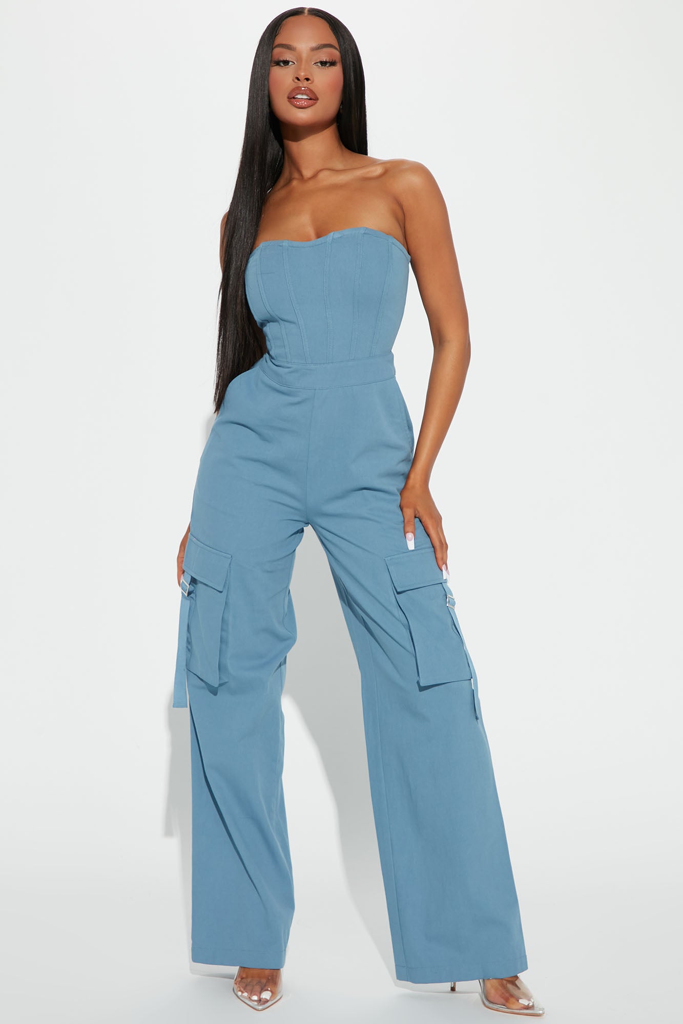 Fashion nova 2025 navy jumpsuit