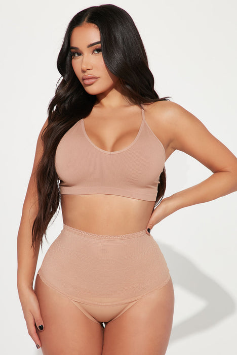 Favorite Waist Sculpt Shapewear Thong Brown Fashion Nova