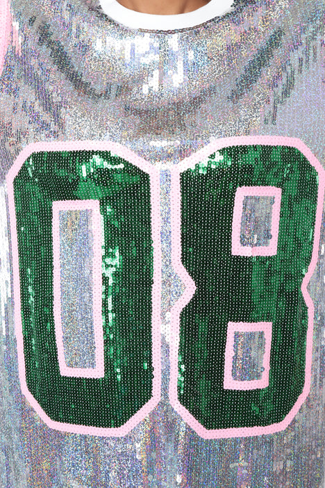 08 pink and cheap green sequin dress