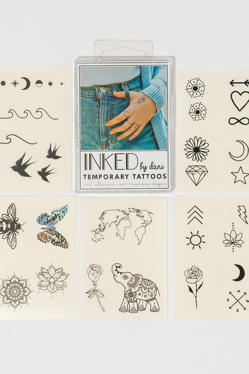 Inked by Dani Best Sellers Temporary Tattoo Pack | Fashion Nova, Beauty ...