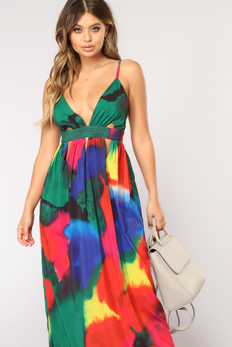 Color Your World Maxi Dress Multi Fashion Nova, Dresses Fashion Nova