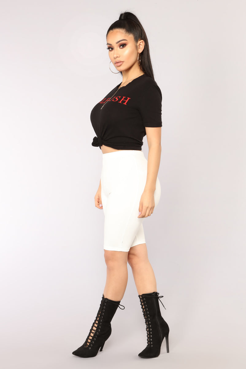 Only About Me Tee - Black/Red | Fashion Nova, Screens Tops and Bottoms ...