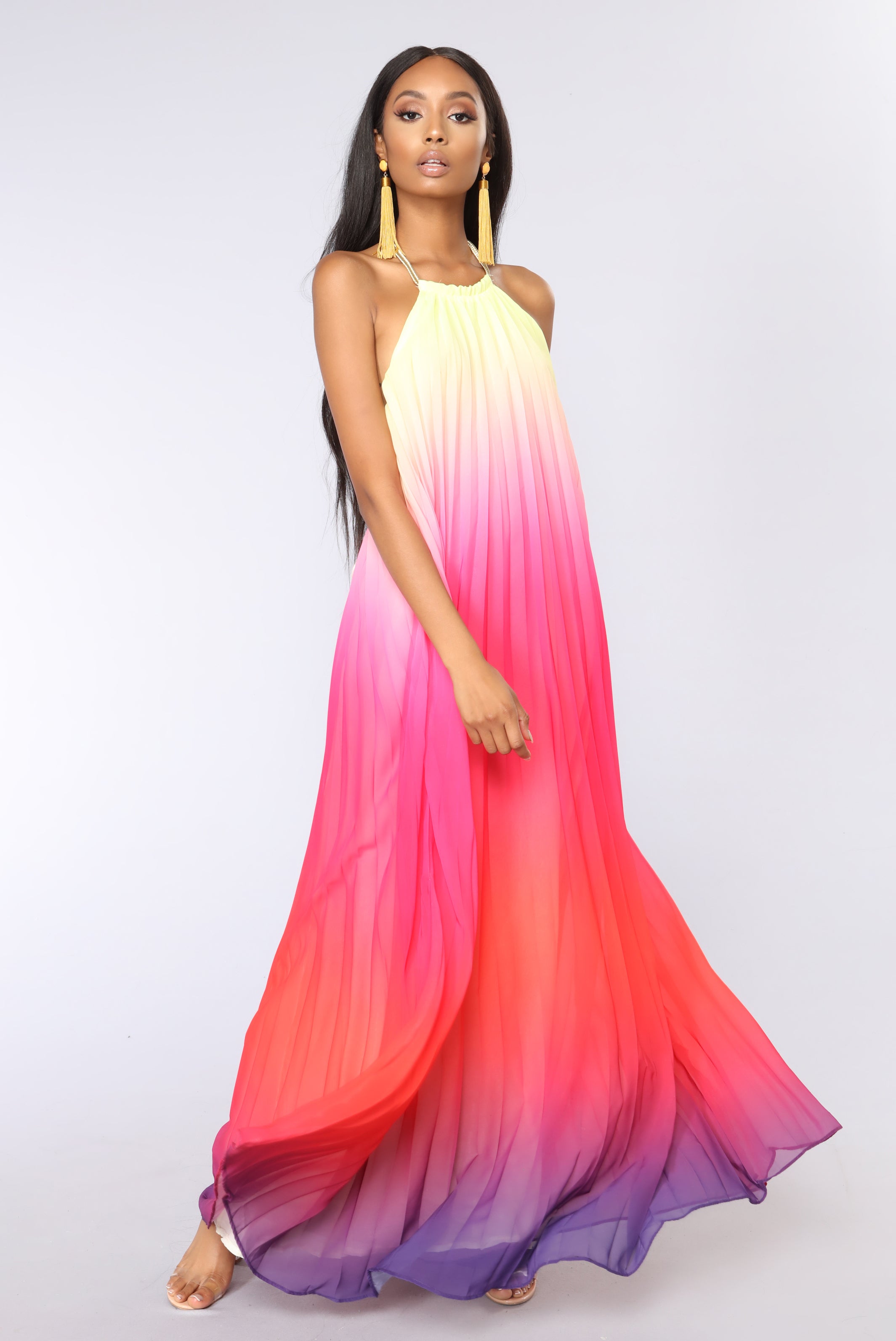 Sunset ombre dress fashion nova sale