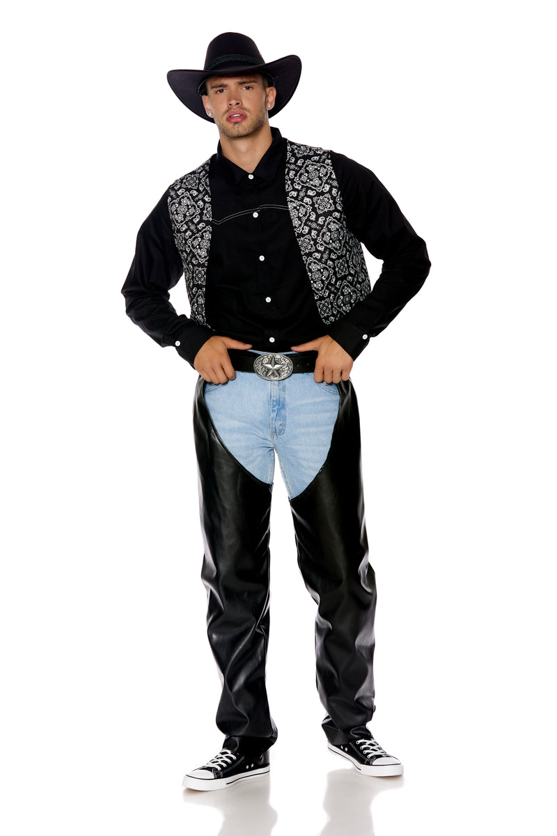 Wild West Cowboy 3 Piece Costume Set - Black | Fashion Nova, Mens ...