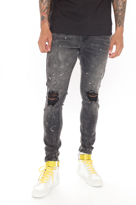 Fashion nova paint splatter jeans store