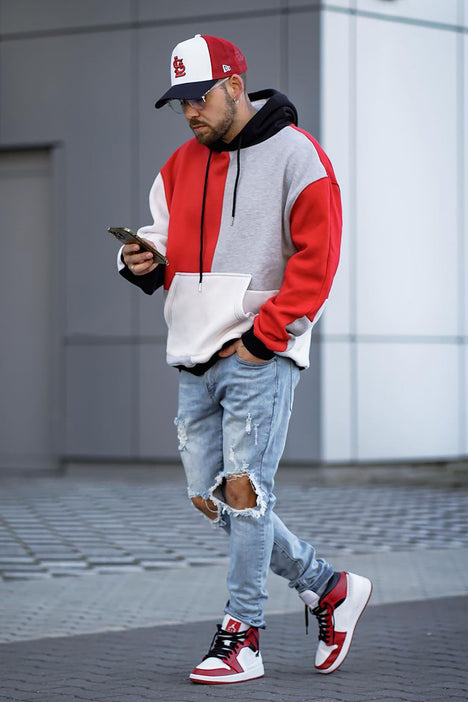 Fashion nova color block hoodie store