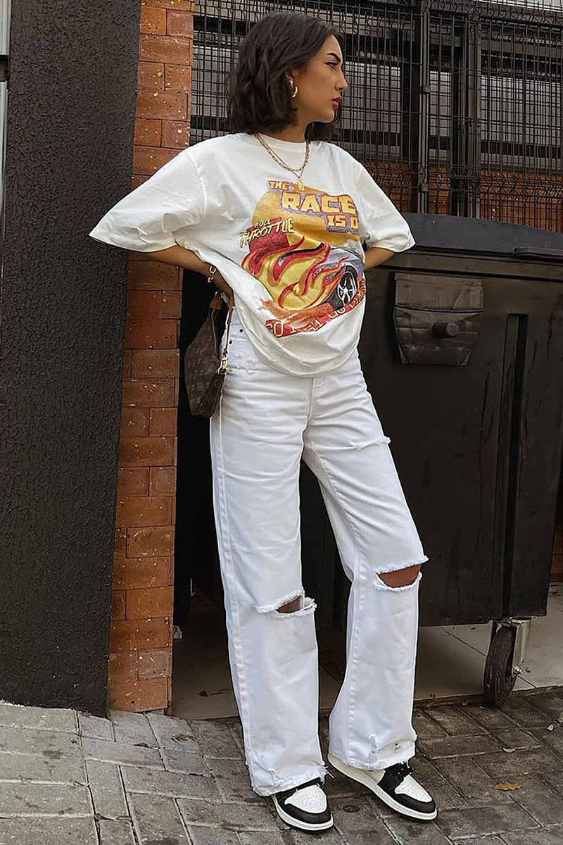 90's Baby Non Stretch Wide Leg Jeans - White | Fashion Nova, Jeans ...