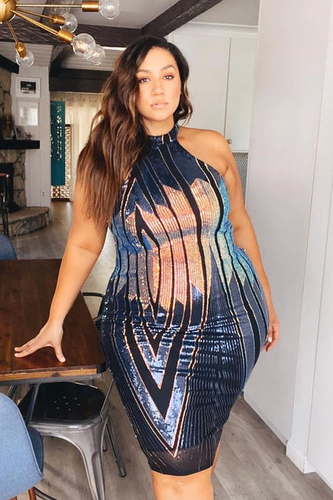 Fashion nova sequin top dress plus size