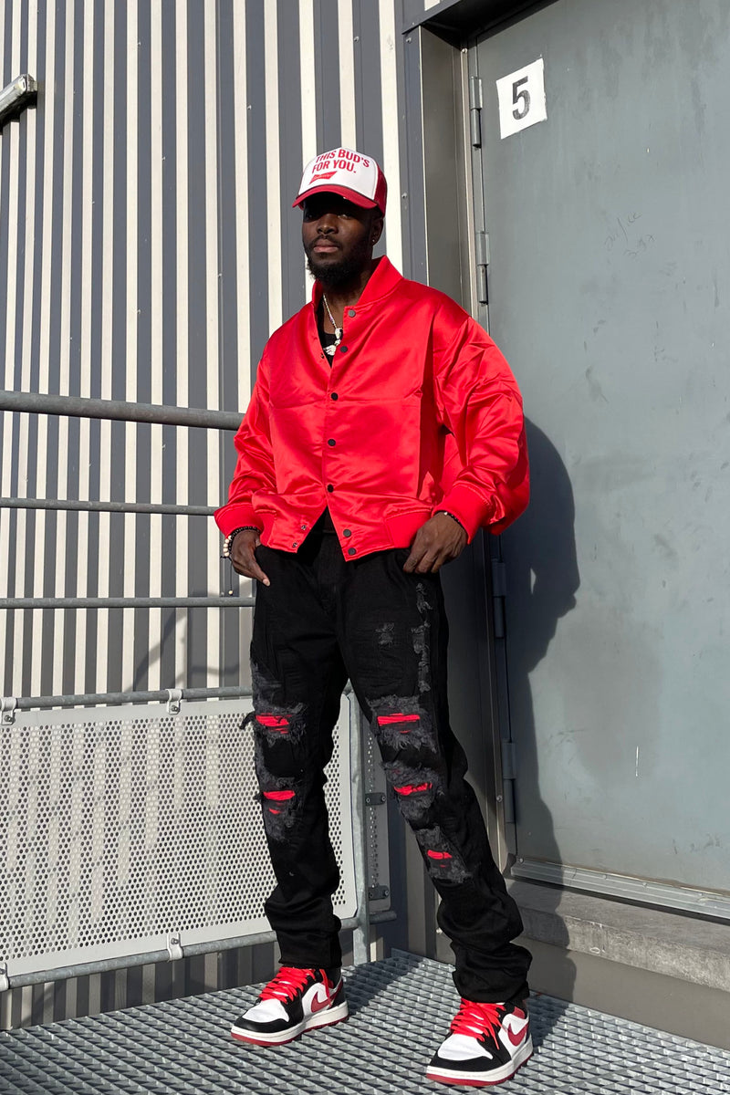 Ashton Essential Bomber Jacket - Red | Fashion Nova, Mens Jackets ...