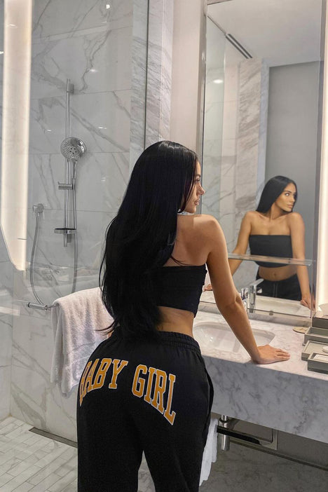 Baby Girl Sweatpants - Black, Fashion Nova, Pants