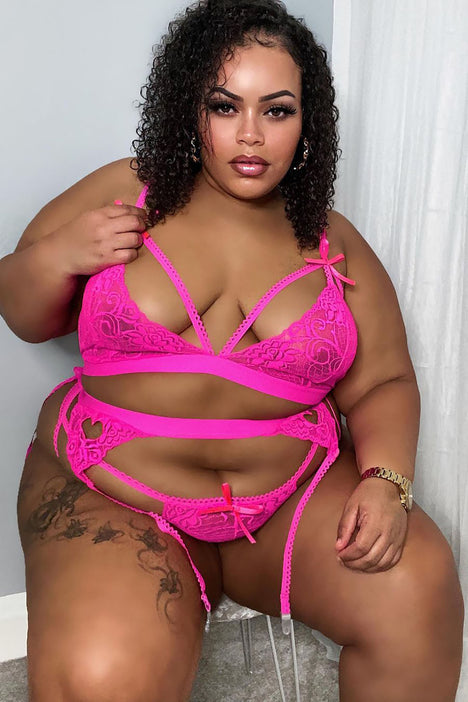 Body Language 3 Piece Garter Set - Hot Pink, Fashion Nova, Lingerie &  Sleepwear