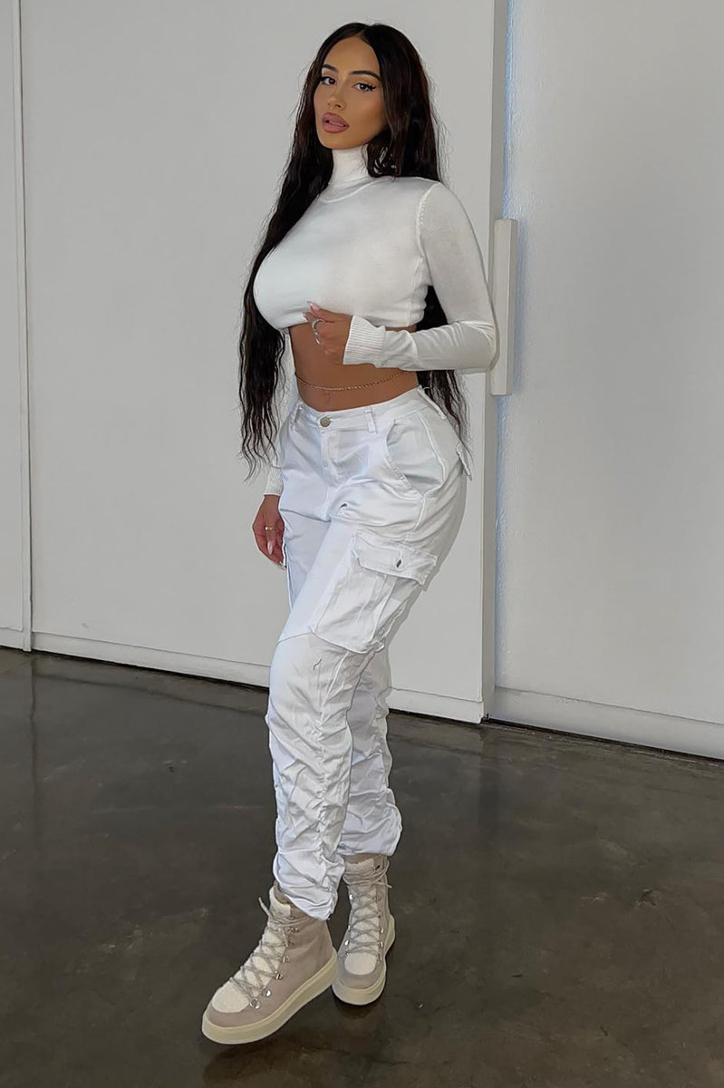 Cadet Kelly Cargo Pants 29 White Fashion Nova, Pants Fashion Nova
