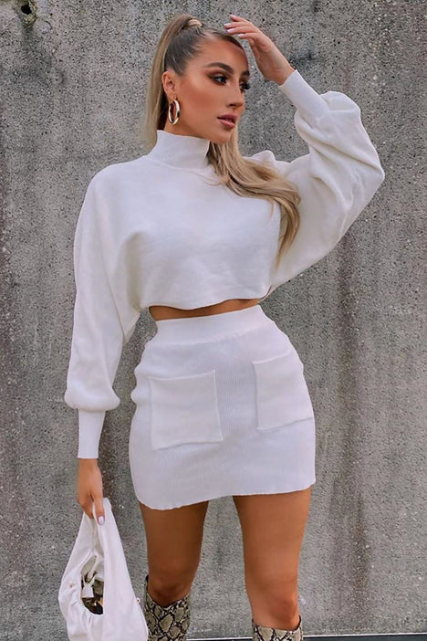 Ivory on sale sweater skirt