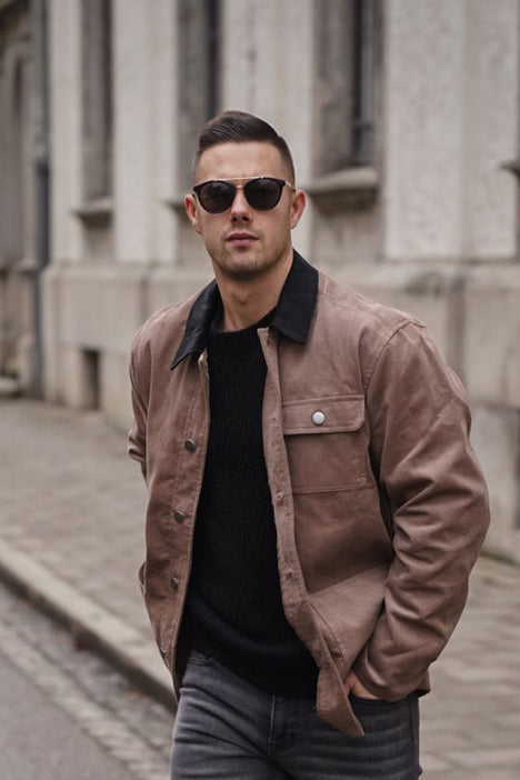Corduroy Chore Jacket Taupe Fashion Nova Mens Jackets