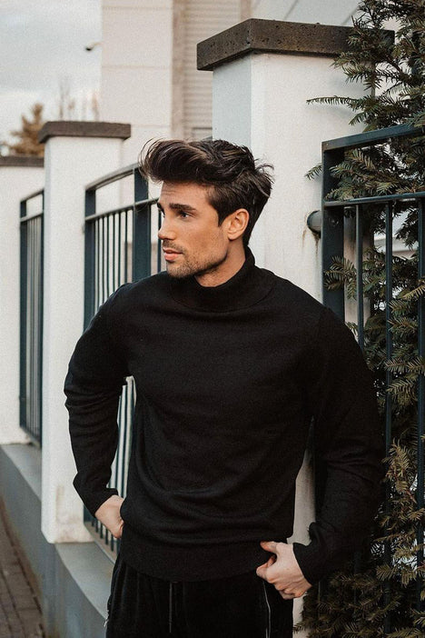DeAngelo Turtleneck Sweater Black Fashion Nova, Mens, 48% OFF