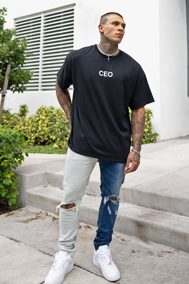 Distressed Contrast Skinny Jean Blue Fashion Nova, Mens Jeans Fashion Nova