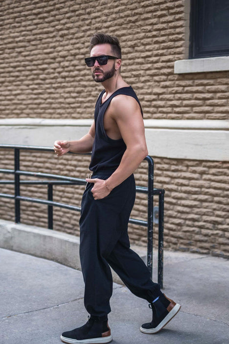 Men's Essential Ribbed Tank, Men's Tops