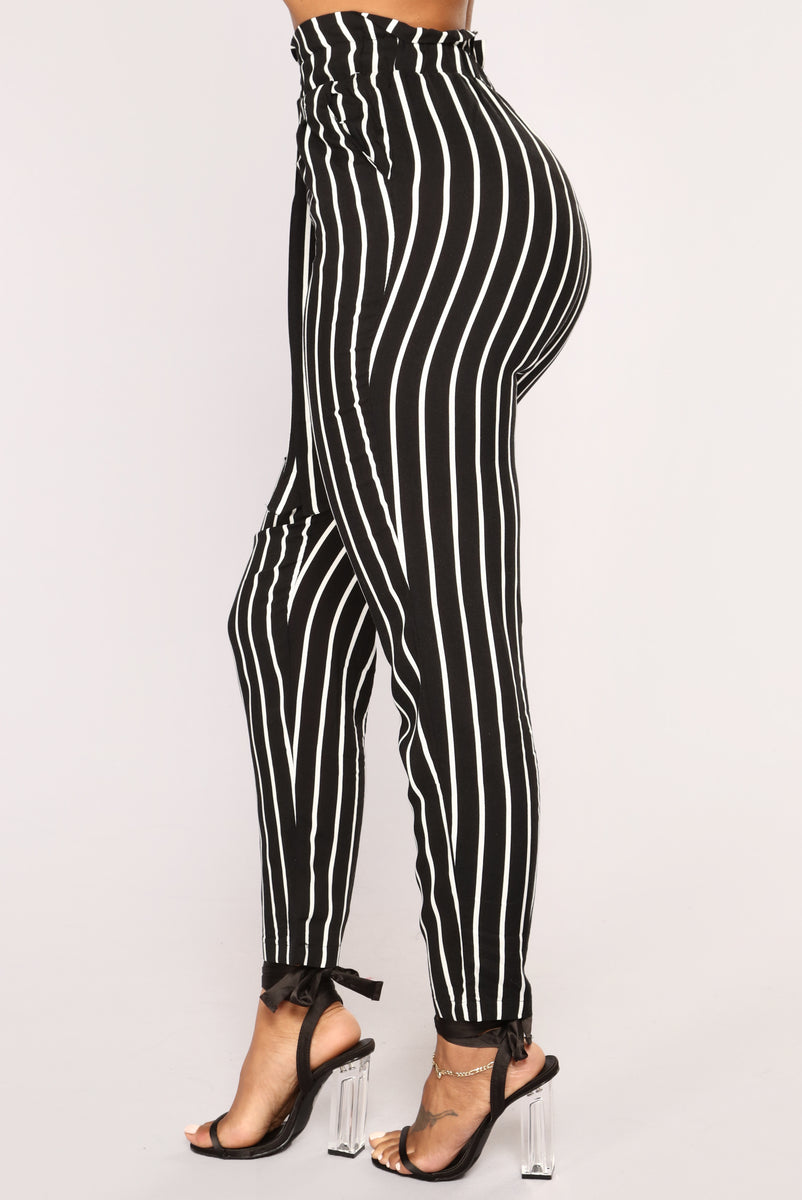 Jacklyn Stripe Pants - Black/White | Fashion Nova, Pants | Fashion Nova