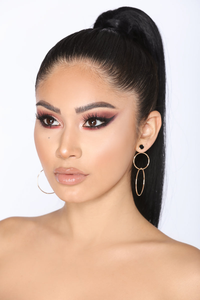 Double Scandal Earrings Gold Fashion Nova, Jewelry Fashion Nova