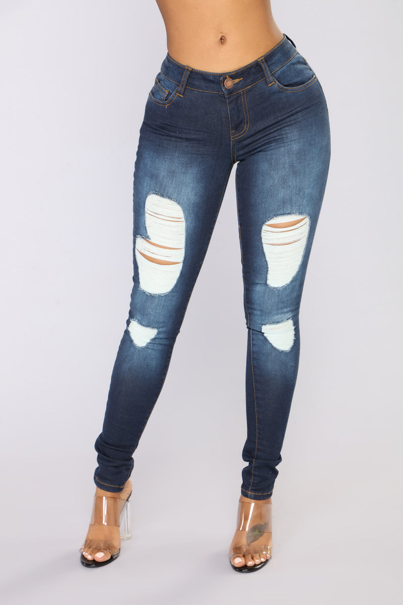 Tickle Distressed Skinny Jeans - Dark Denim | Fashion Nova, Jeans ...