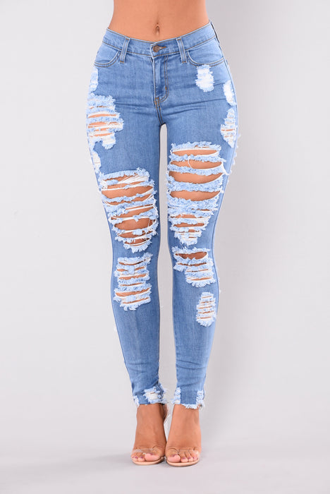 Walk Out Distressed Jeans - Medium | Fashion Nova, Jeans | Fashion Nova