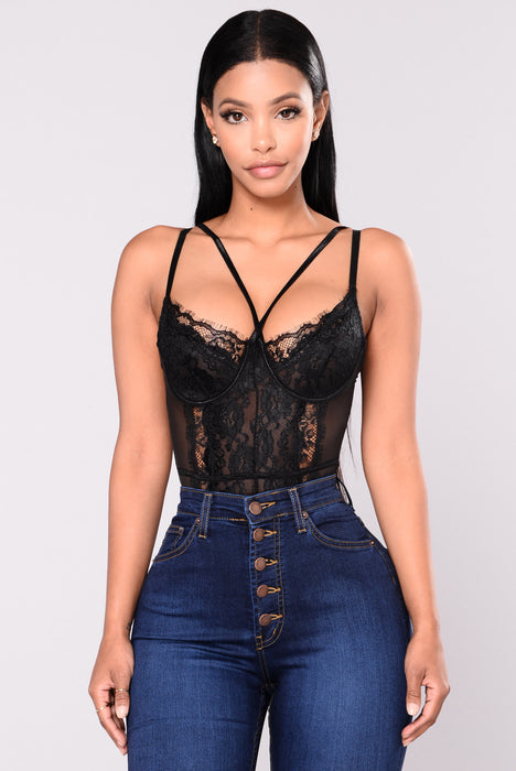 Somebody To Love Lace Teddy - Black