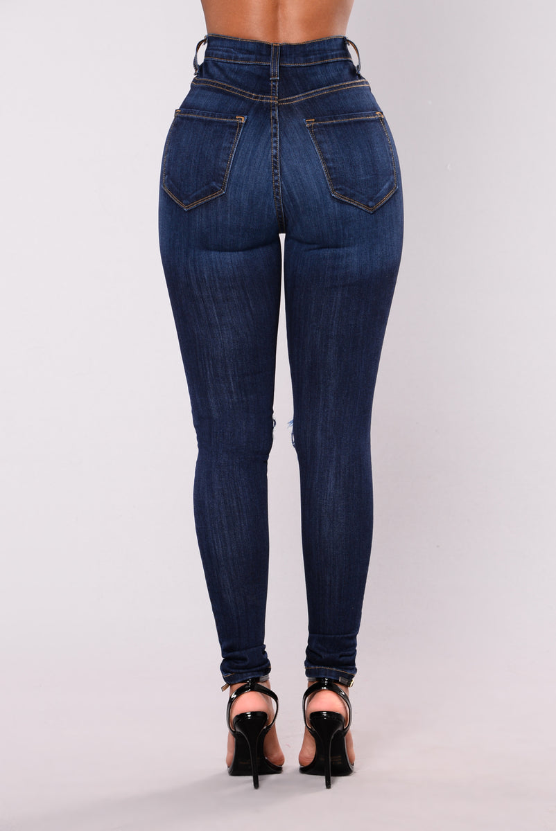 Royce Fishnet Pocket Jeans - Dark Blue | Fashion Nova, Jeans | Fashion Nova