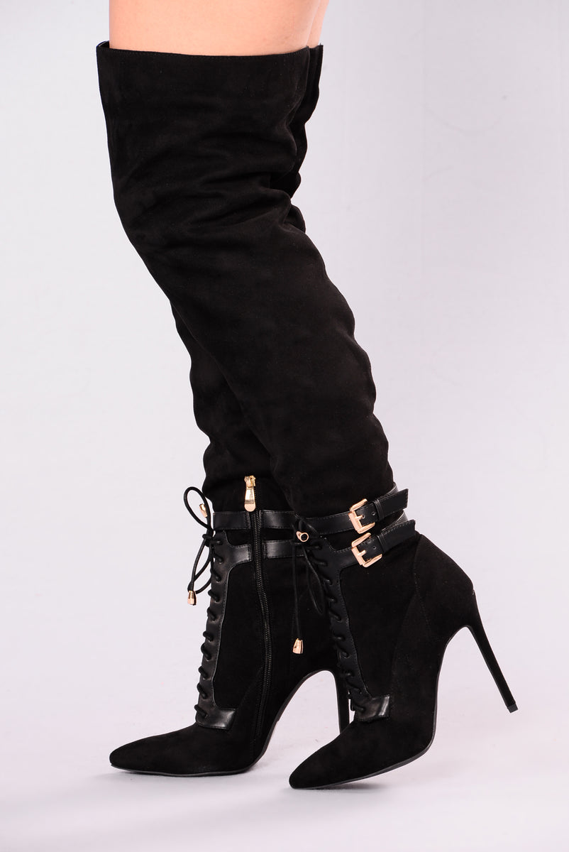 Sexy Over The Knee Boot - Black | Fashion Nova, Shoes | Fashion Nova