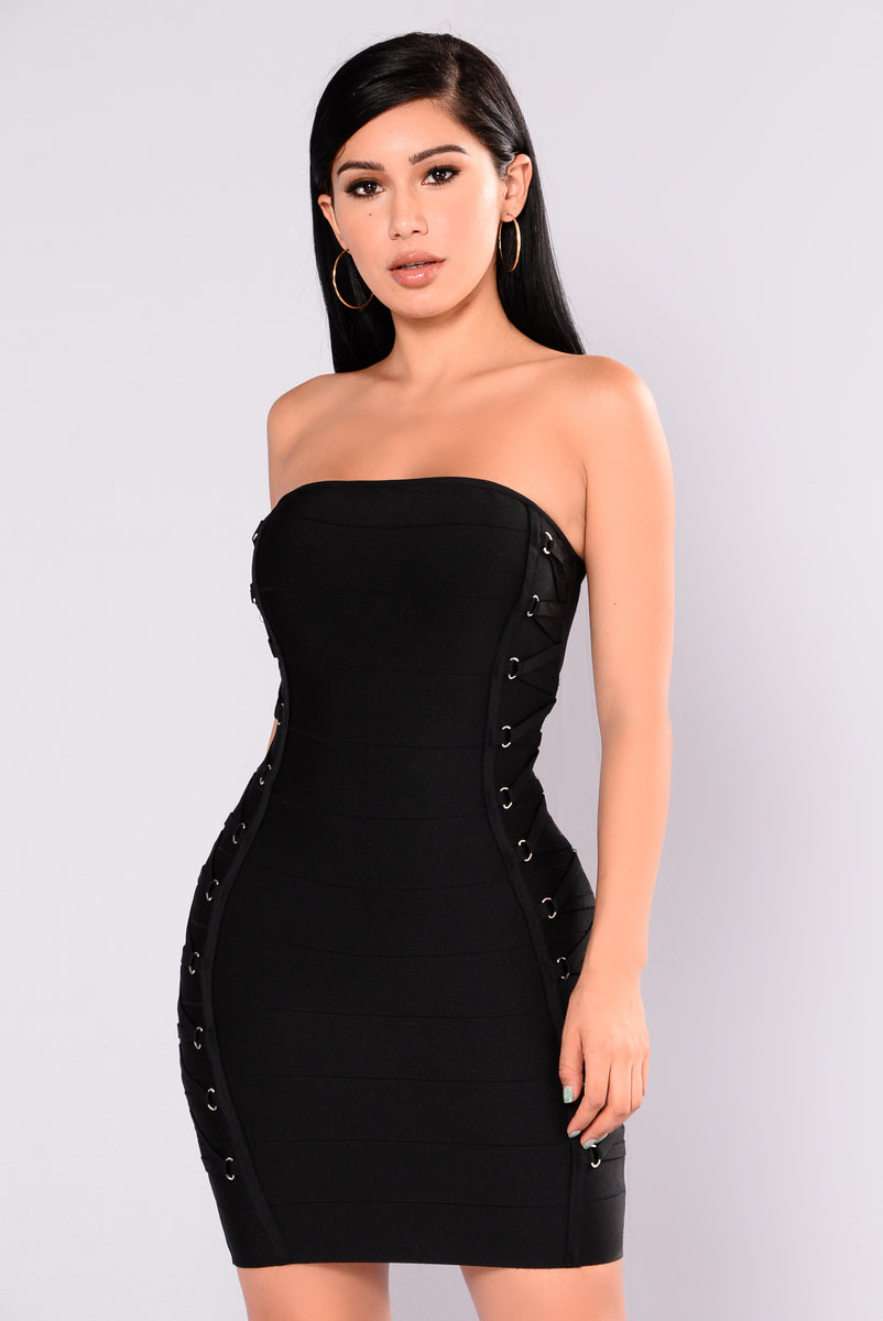 Breanne Bandage Dress Black Fashion Nova, Dresses Fashion Nova