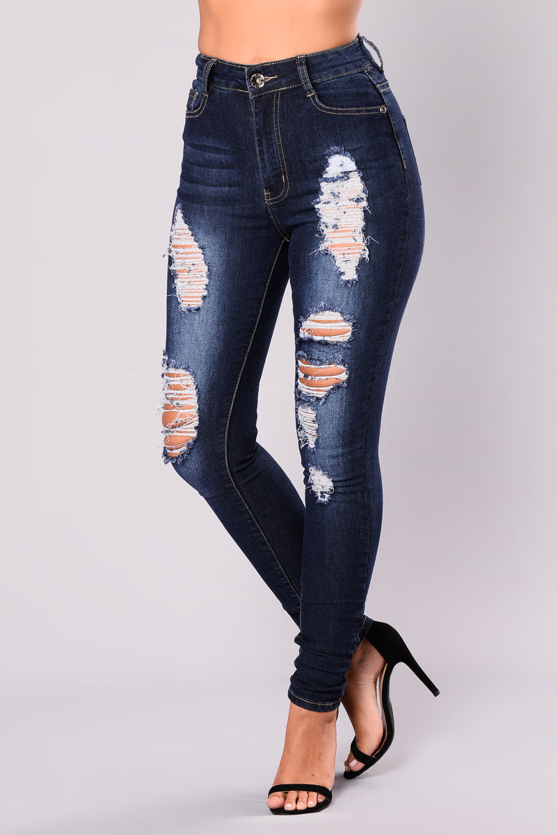 Adrial Distressed Jeans - Dark Denim | Fashion Nova, Jeans | Fashion Nova