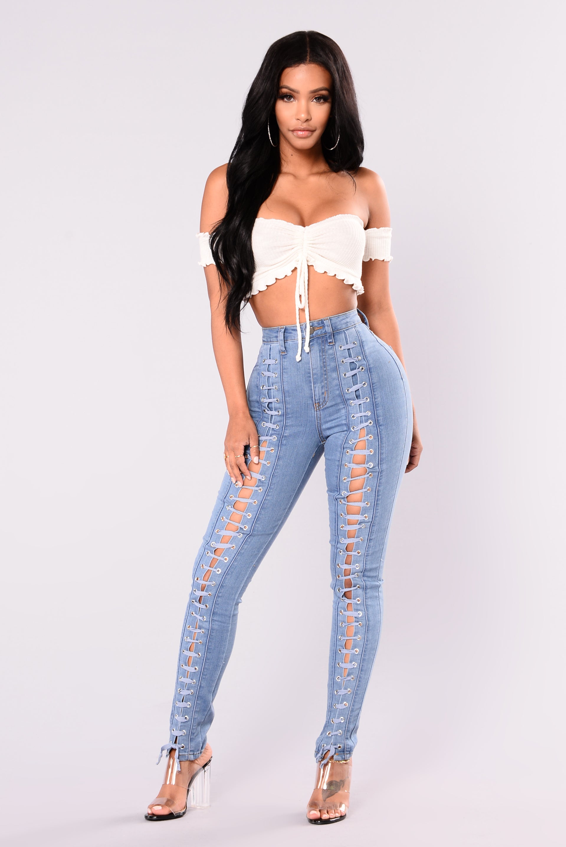 Kylee lace deals up jeans