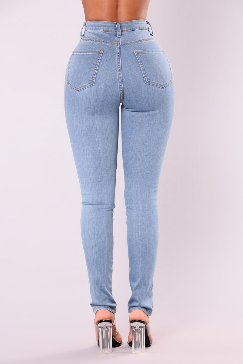 Kylee Lace Up Jeans - Blue | Fashion Nova, Jeans | Fashion Nova