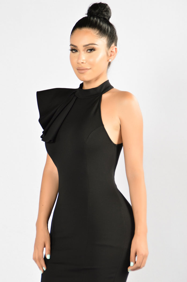 Ruffle Butter Dress - Black | Fashion Nova, Dresses | Fashion Nova