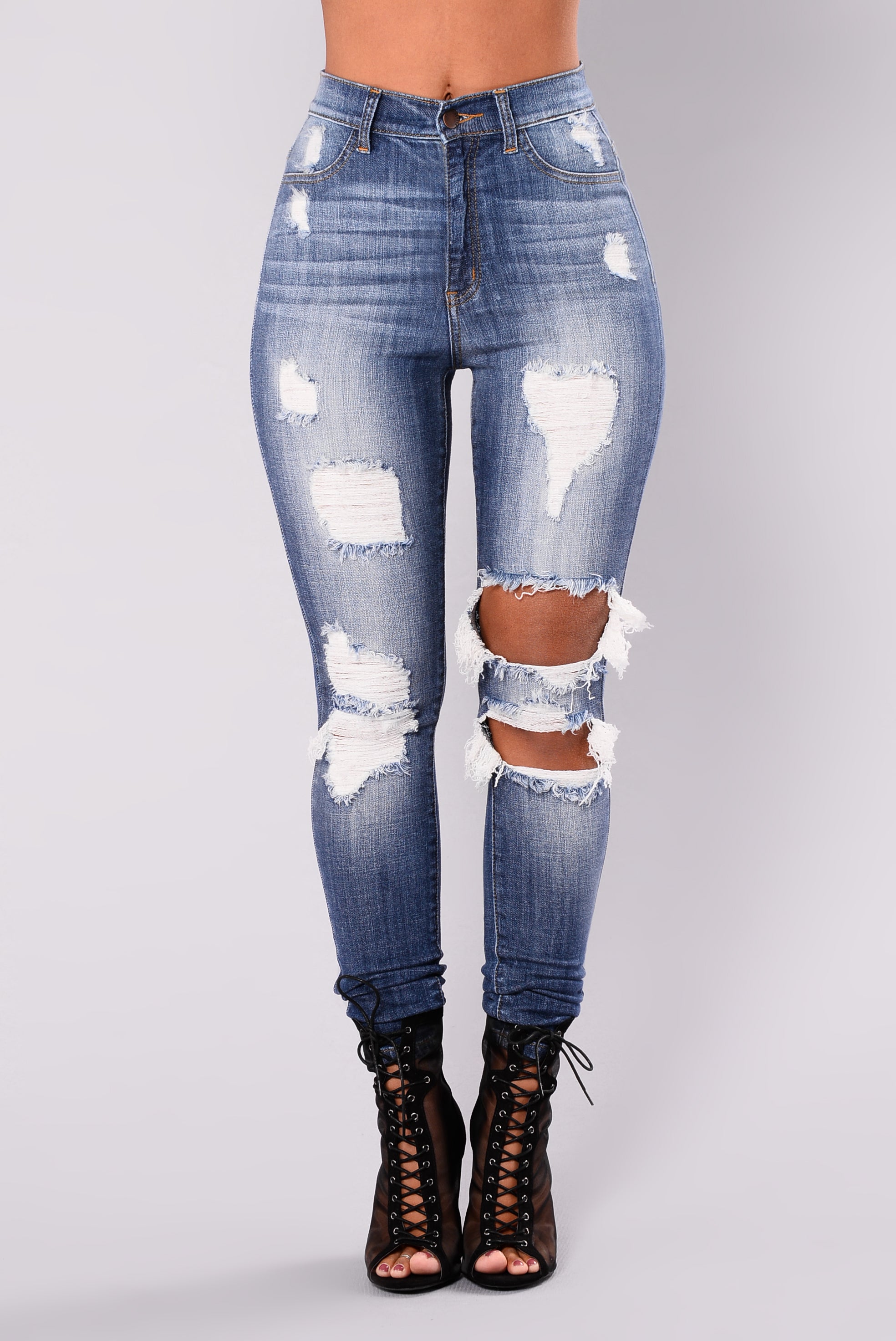 Holly Distressed Jeans - Medium | Jeans | Fashion Nova
