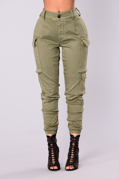 Kalley Cargo Pants - Olive, Fashion Nova, Pants