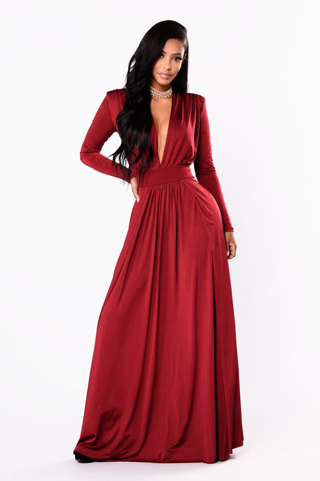 Spree Dress - Burgundy